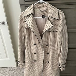 COPY - Tan/blk polka dot White House Black Market trench